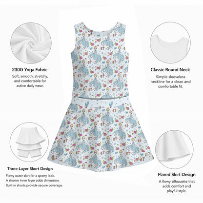 Cindy Women's Sports Tank & Skort Set