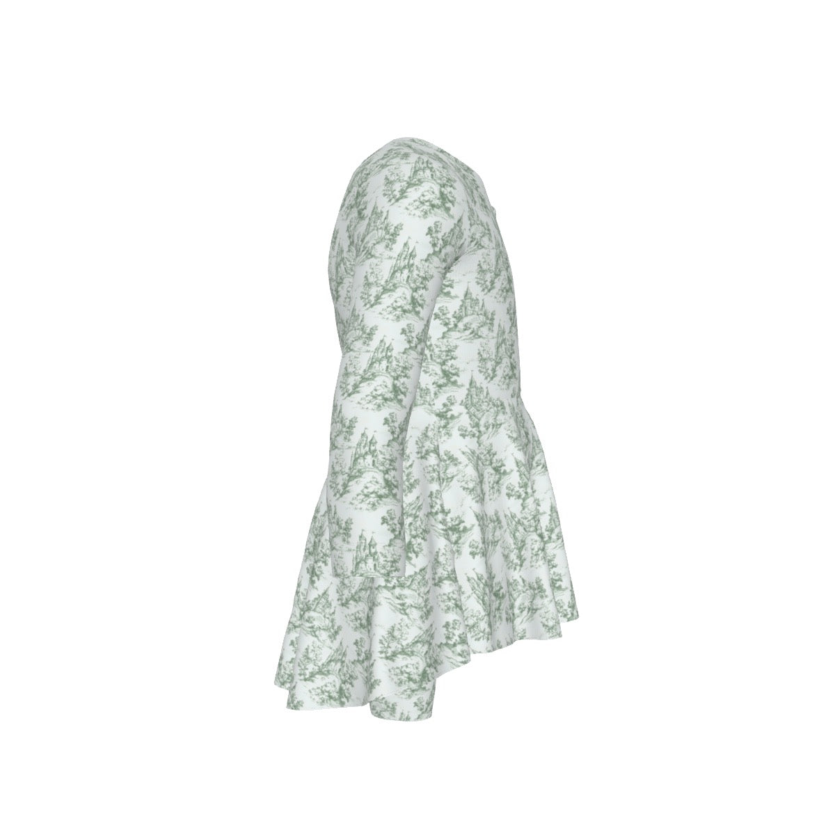Green Castle Toile Girls LS Pants Set