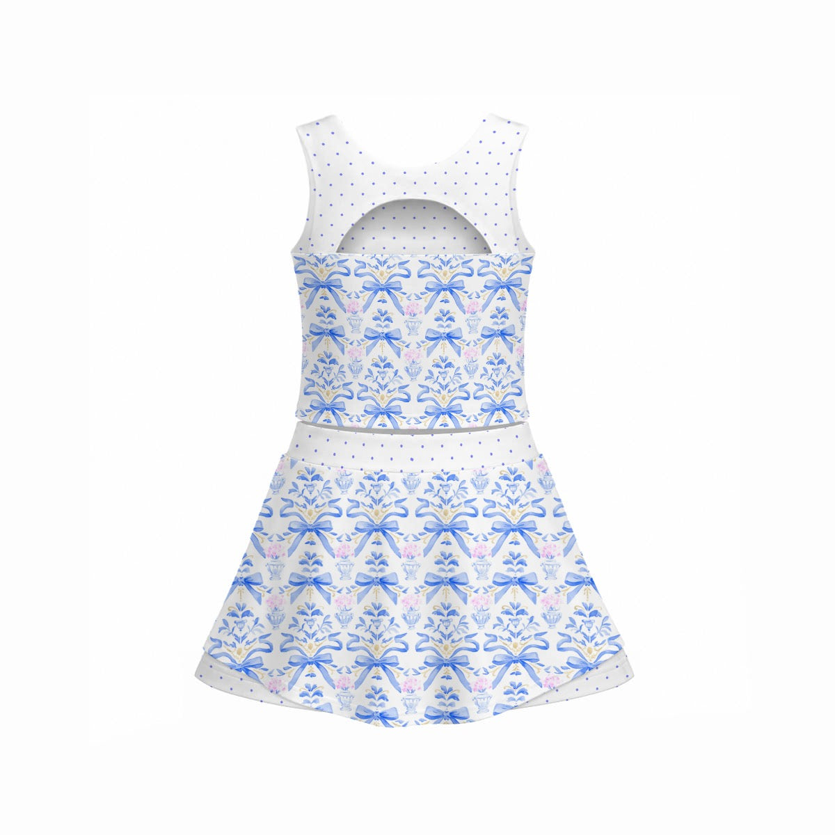 Charlotte Girl's Sleeveless Sports Tank & Skort Set