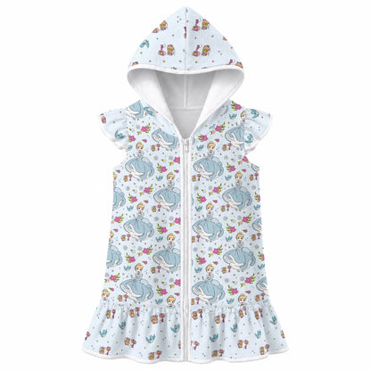 Cindy Girls' Hooded Beach Cover-Up