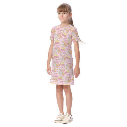 Pink Girl Toys Kid's Short Sleeve Dress