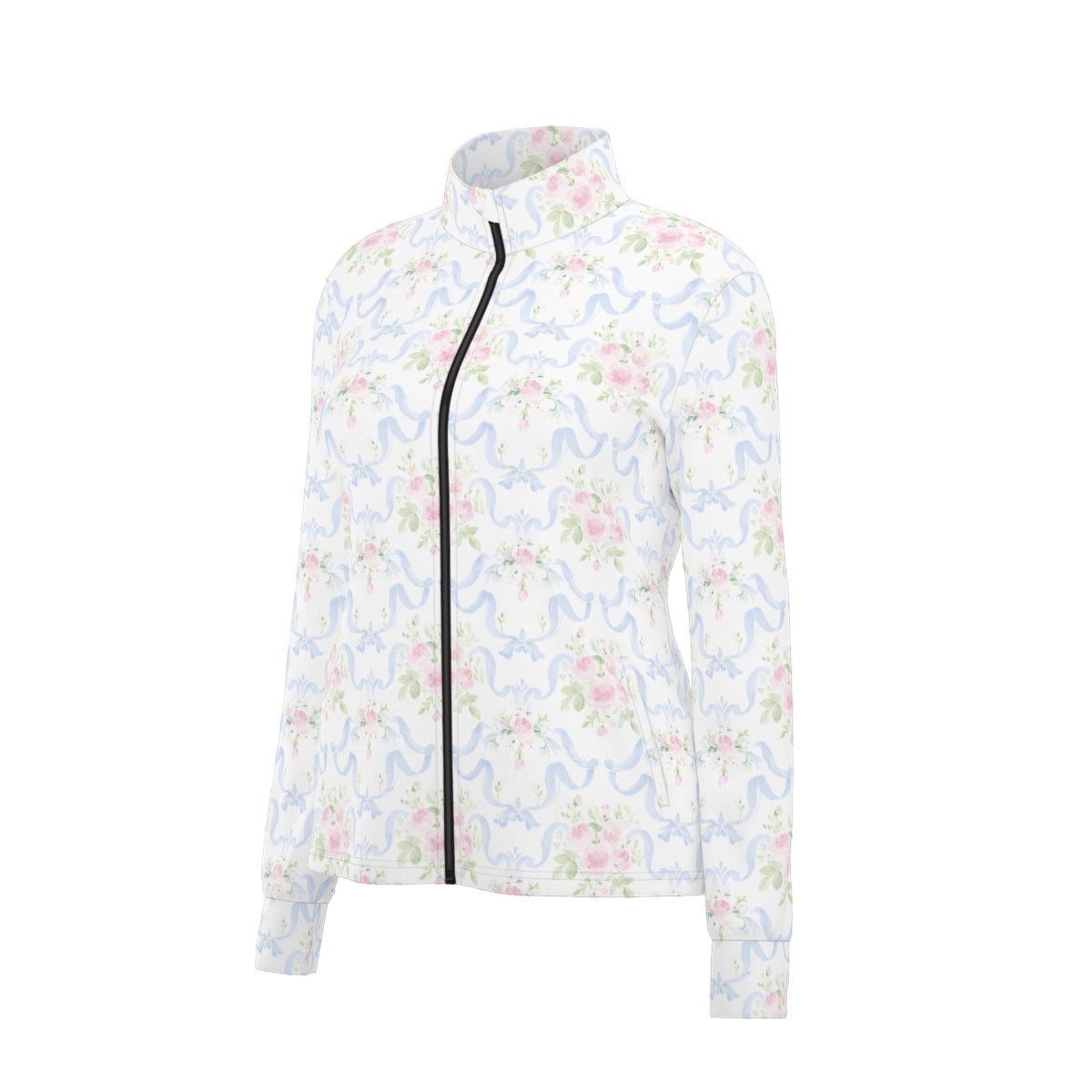 Grandmillenial Ribbon Women's Long Sleeve Thumbhole Jacket