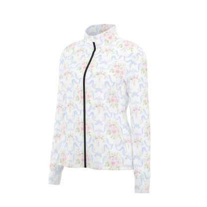 Grandmillenial Ribbon Women's Long Sleeve Thumbhole Jacket