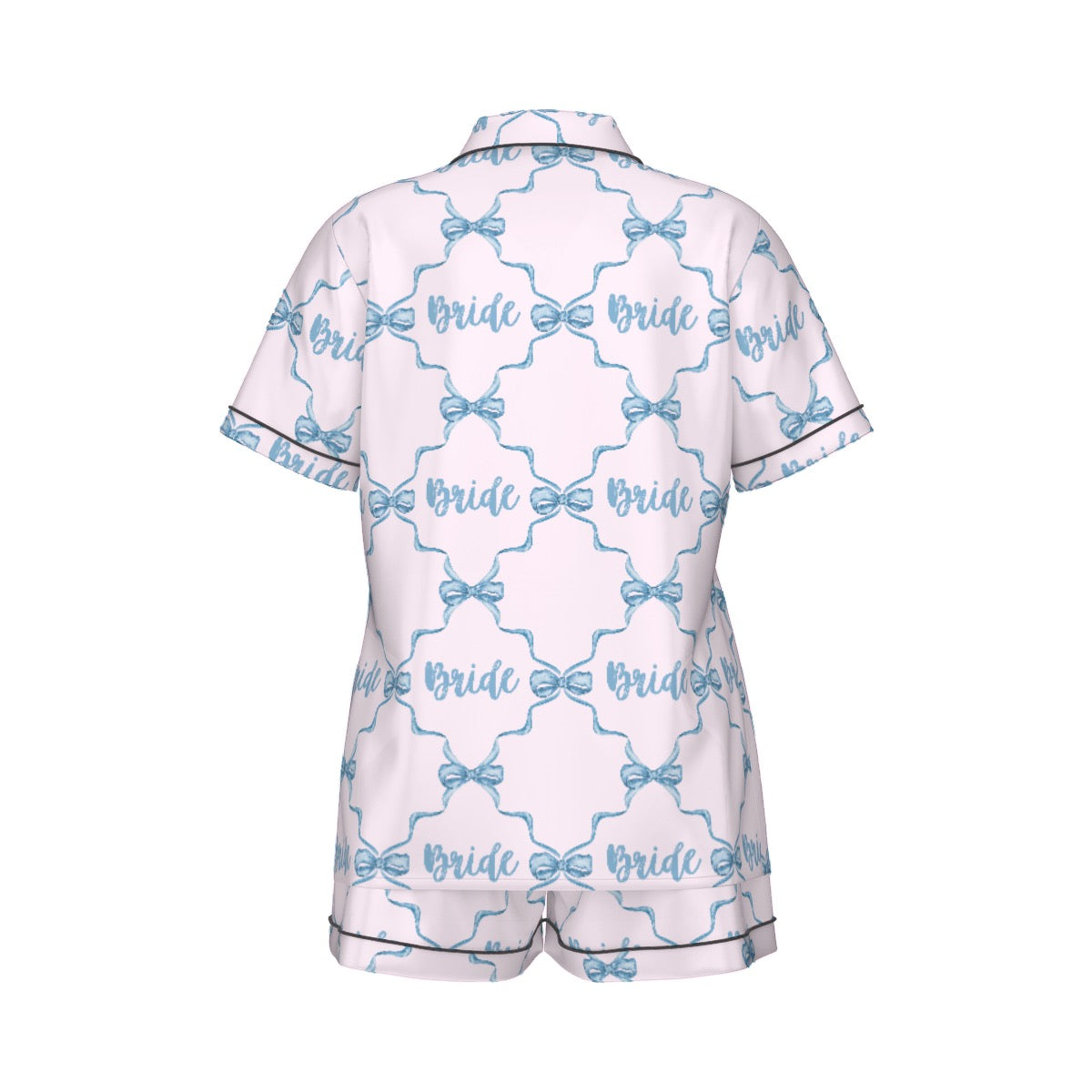 Bride [pink] Women's Pajama Set With Short Sleeve
