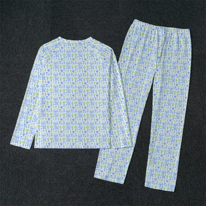 Grandmillenial Santa Men's Raglan Sleeve Pajamas