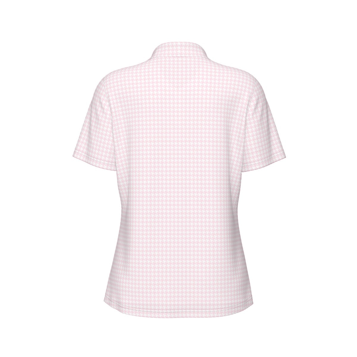 Pink Herringbone Spartans Women's Sports Polo Shirt