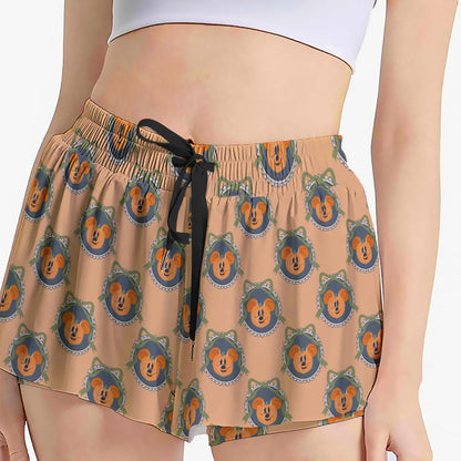 Pumpkin MM Trellis [orange] Women's Sport Skorts With Pocket