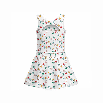 MM Christmas Lights Girl's Sports Tank & Skort Set