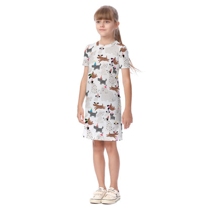 Party Pups Kid's Short Sleeve Dress
