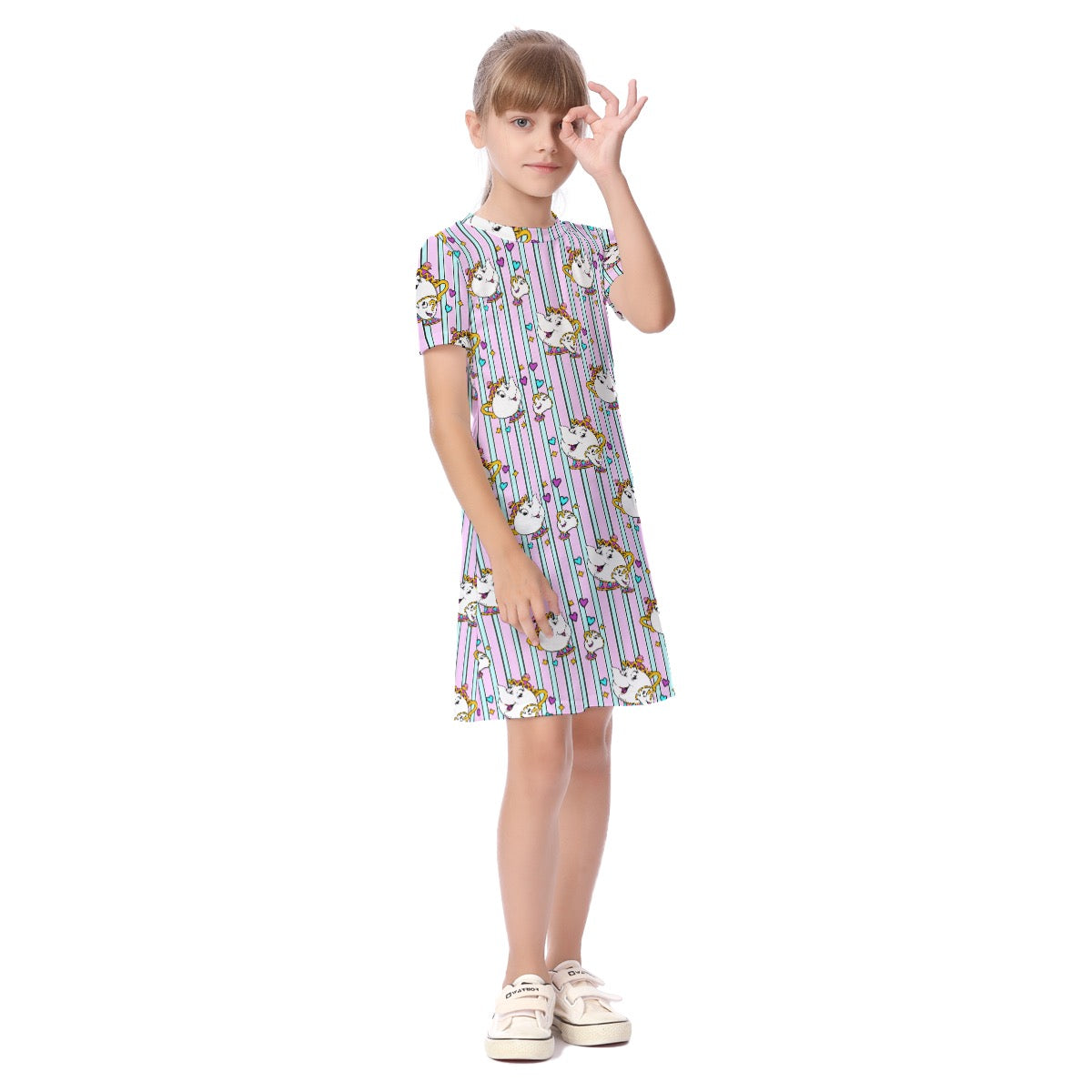 Tea Party Kid's Short Sleeve Dress