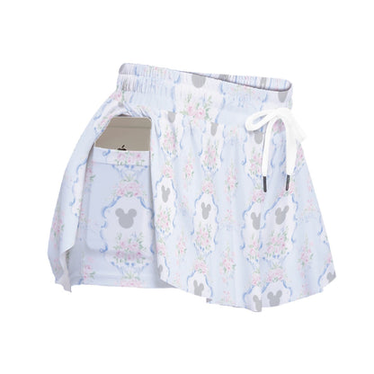 Blue Grandmillenial Women's Sport Skorts With Pocket