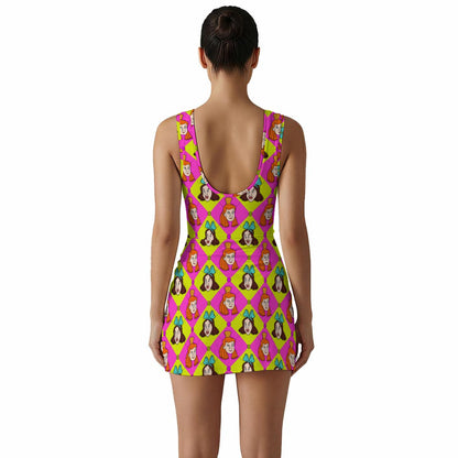 Step Sisters Women's Sleeveless Bodysuit Dress