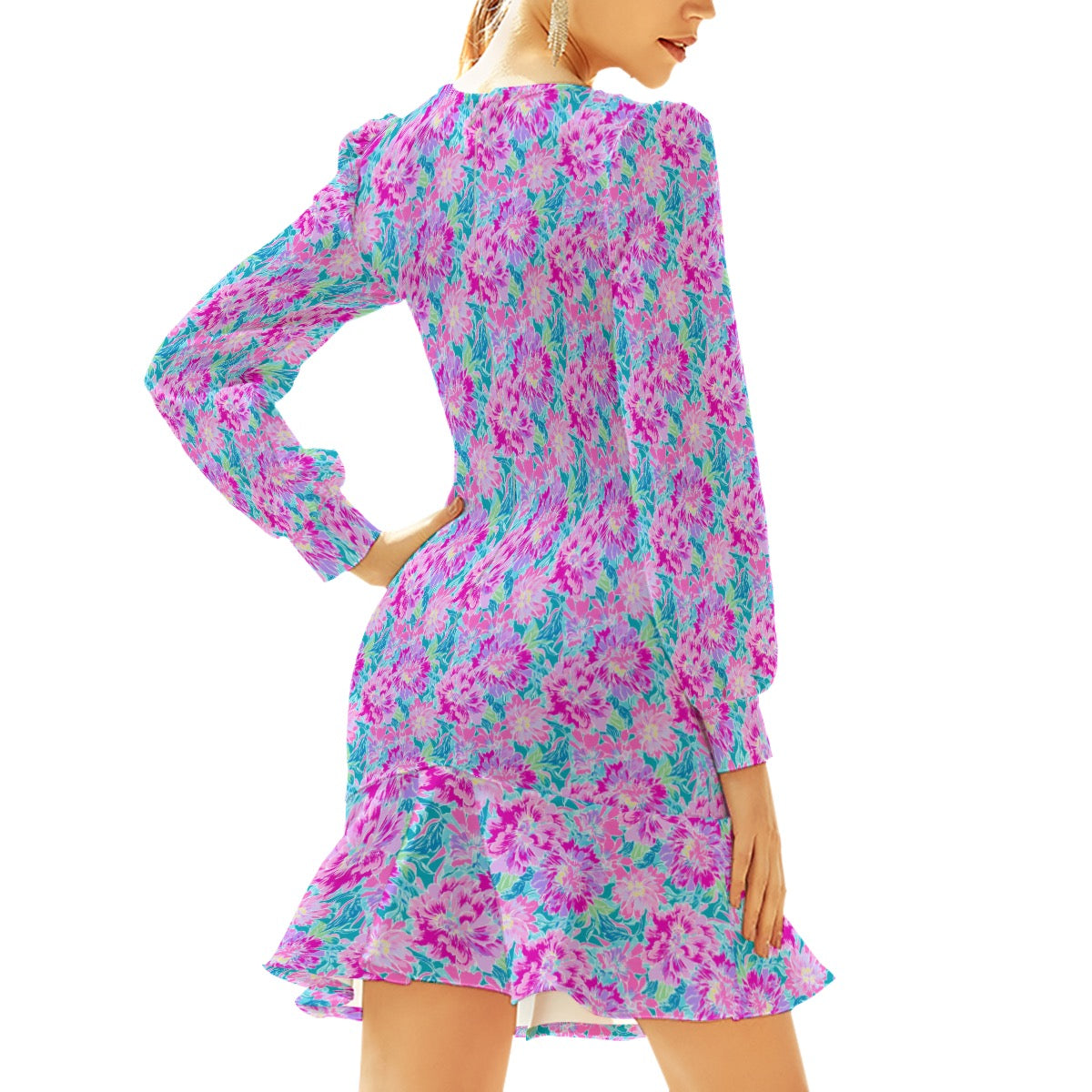 Brooklyn Women's Ruffle Hem Skinny Dress