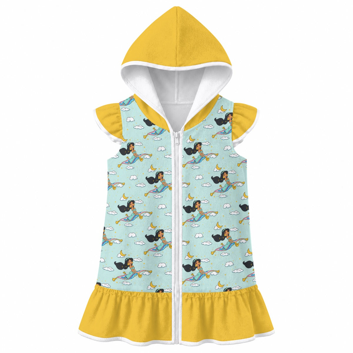 A Whole New World Girls' Hooded Beach Cover-Up