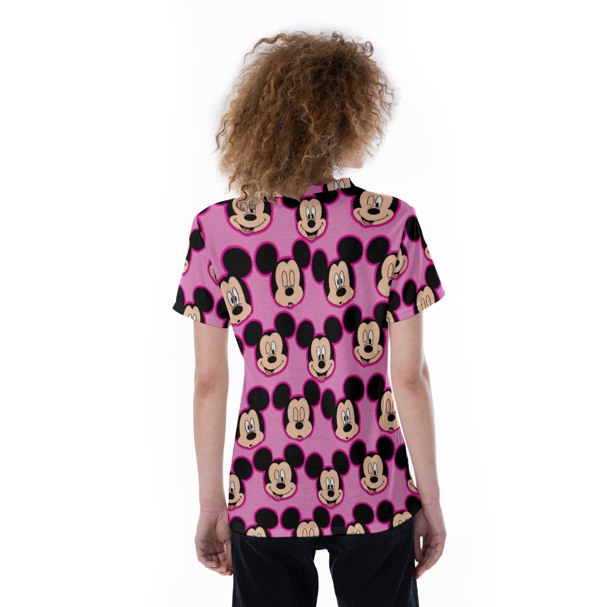 Pink MM V-neck Women's T-shirt