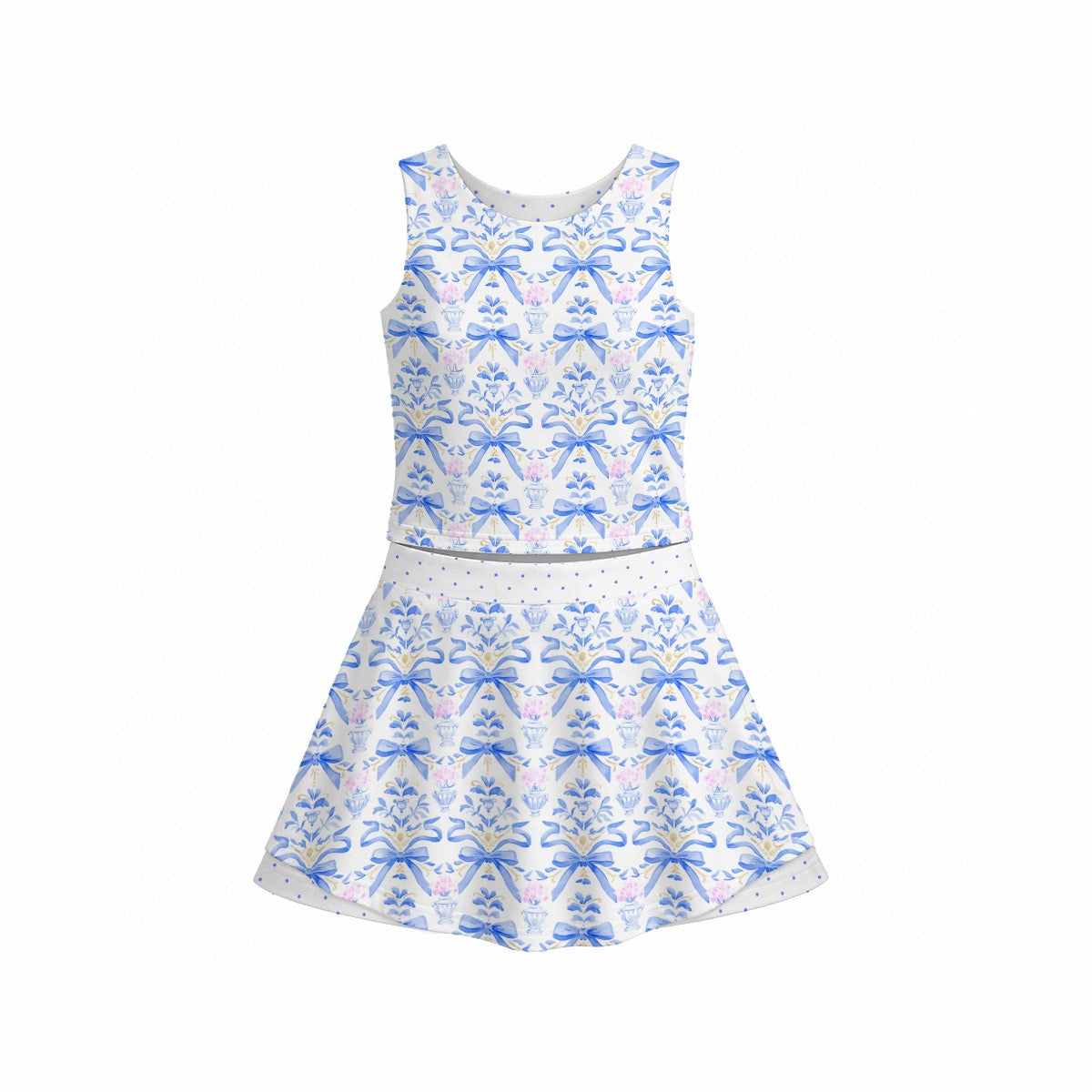Charlotte Girl's Sleeveless Sports Tank & Skort Set