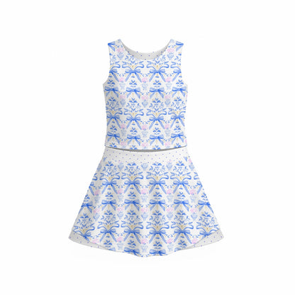 Charlotte Girl's Sleeveless Sports Tank & Skort Set