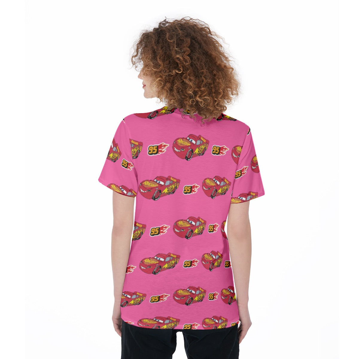 Pink Cars Women's O-Neck T-Shirt|180 GSM Jersey