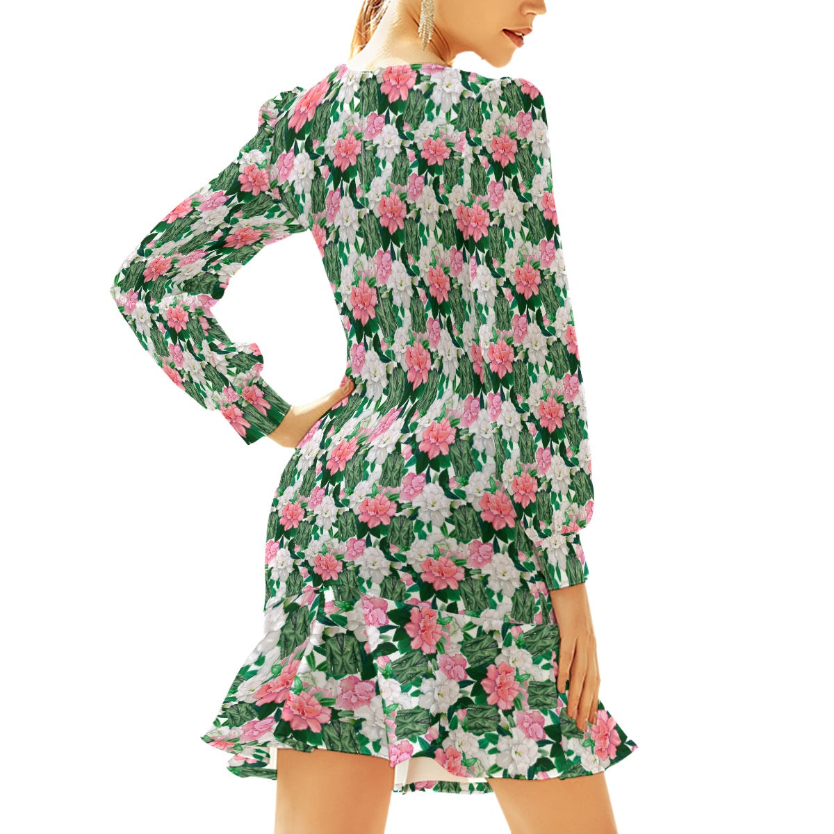Masterful Women's Ruffle Hem Skinny Dress