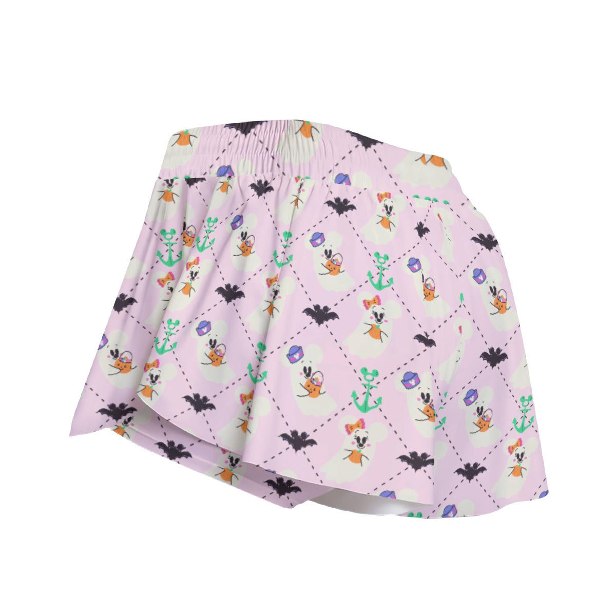 Ghost Ship Argyle [pink] Women's Sport Skorts With Pocket