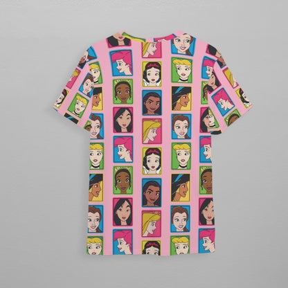 Pink Princess Portrait Children's Athletic T-Shirt