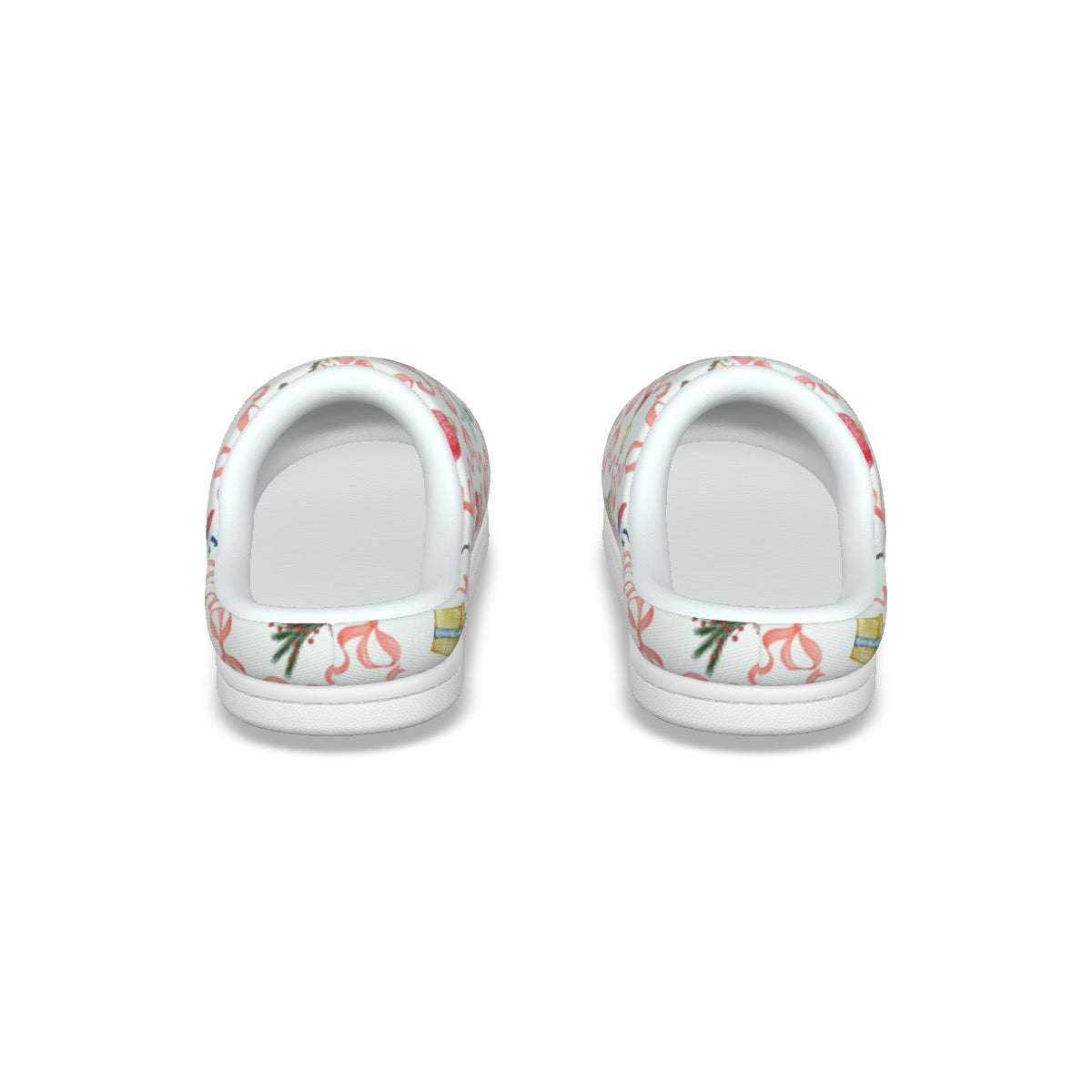 Red Bow Trellis Nutcracker Women's Plush Slippers