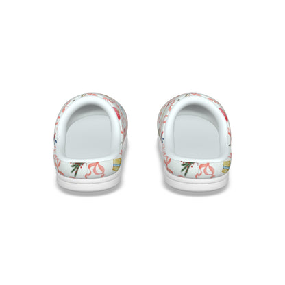 Red Bow Trellis Nutcracker Women's Plush Slippers