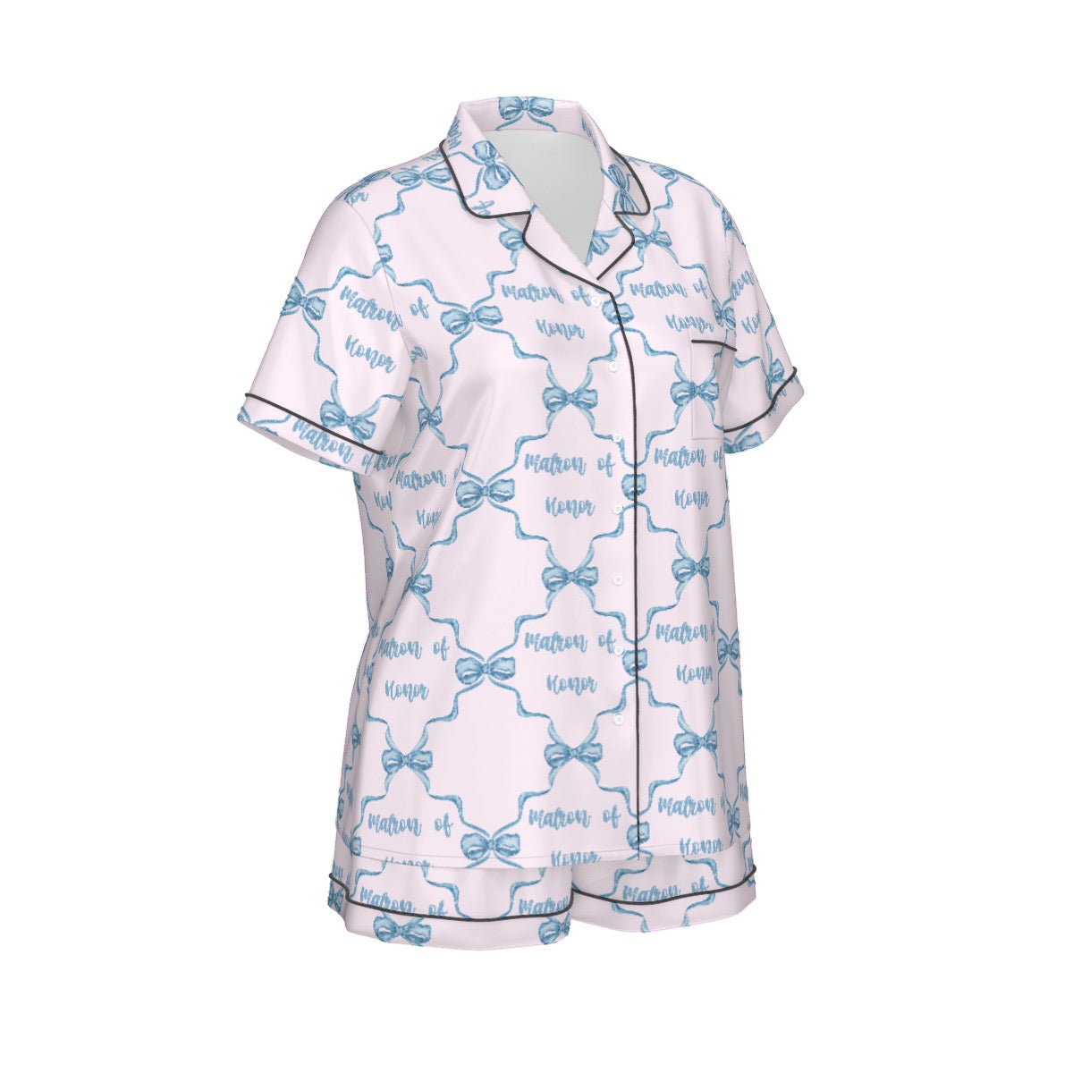Matron of Honor Women's Pajama Set With Short Sleeve