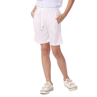 Rose Stripe Kid's Beach Shorts