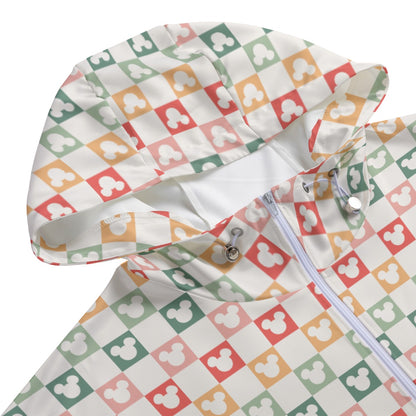 Colorful Check Unisex Pullover Jacket With Zipper Closure
