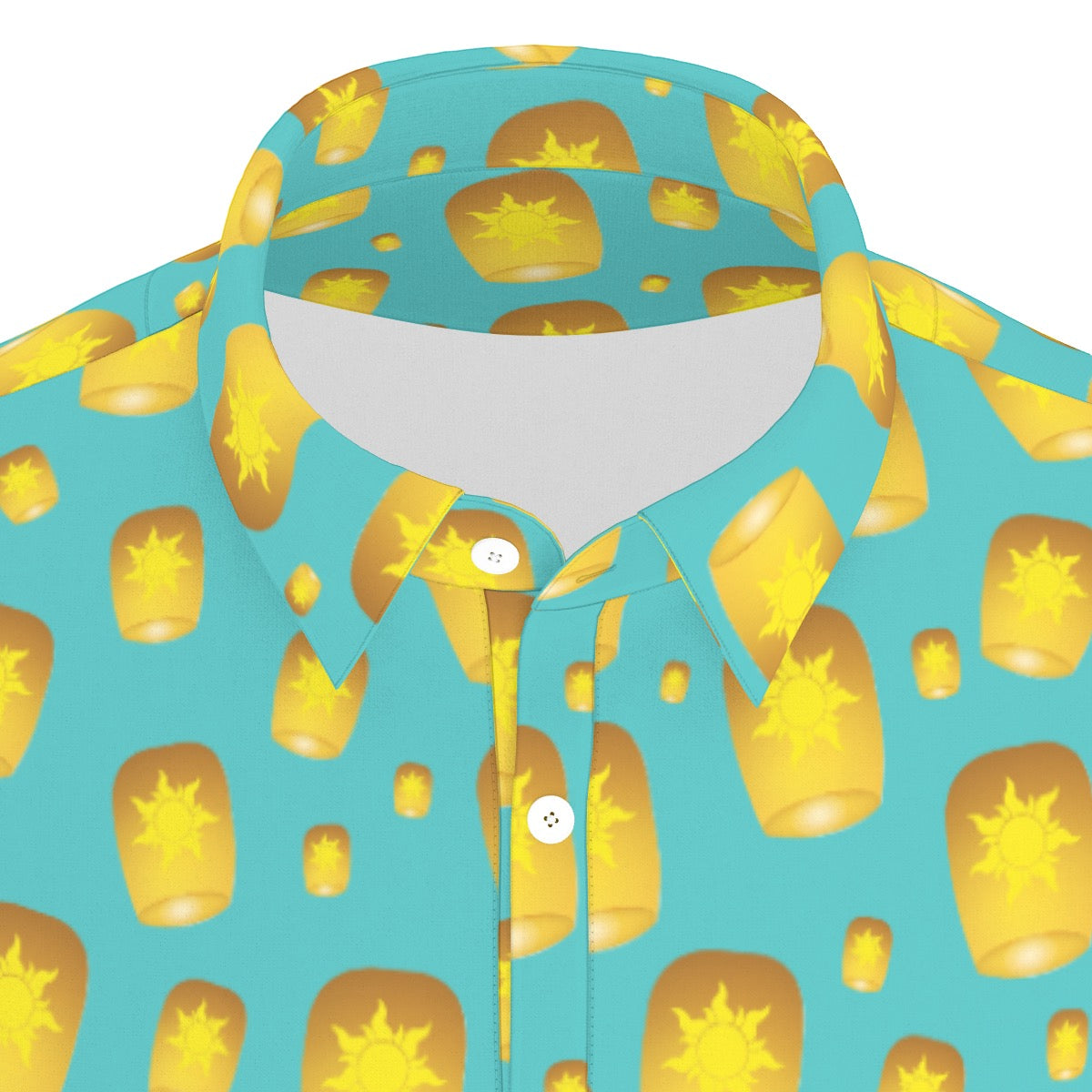 Teal Lanterns Men's Stretch Collar Polo Shirt