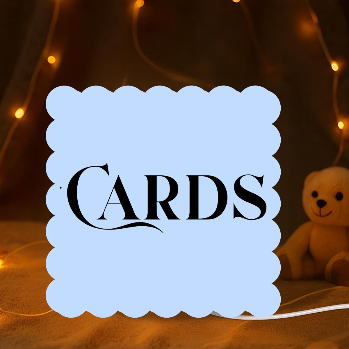Cards Sign Light Box