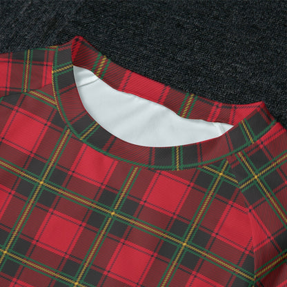 Classic Christmas Plaid Women's Raglan Sleeve Pajamas