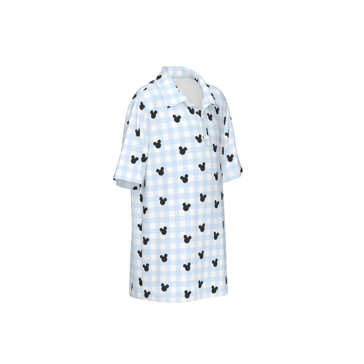 Blue Gingham Boys Polo Collar Jersey |210GSM