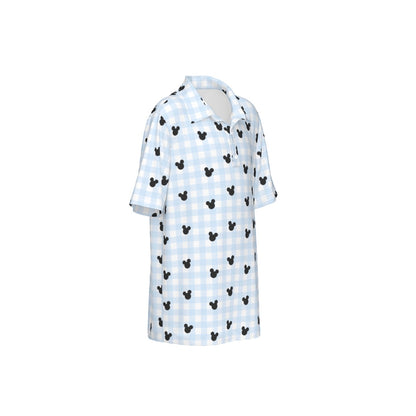 Blue Gingham Boys Polo Collar Jersey |210GSM