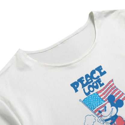 Patriotic MM [pink] Women's T-shirt Set With Short Sleeve