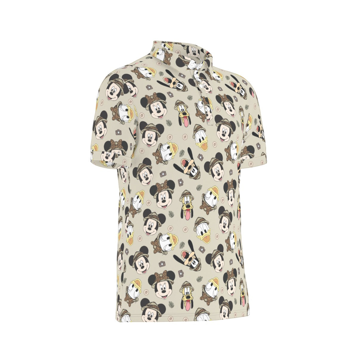 Safari Faces Men's Stretch Collar Polo Shirt
