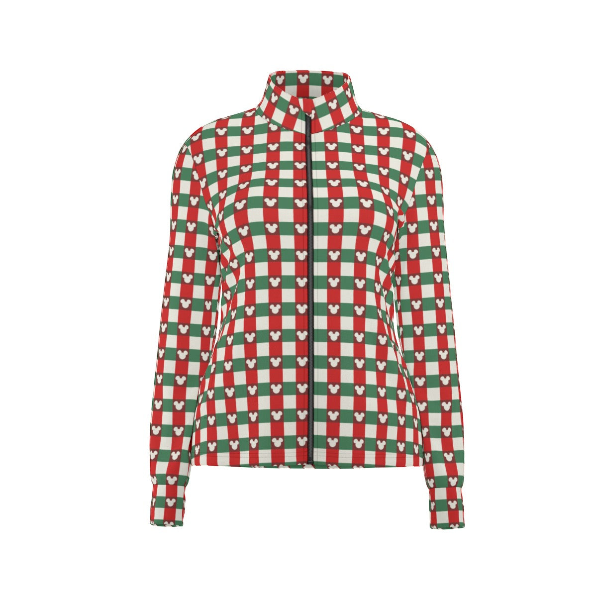 MM Christmas Plaid Women's Long Sleeve Thumbhole Jacket