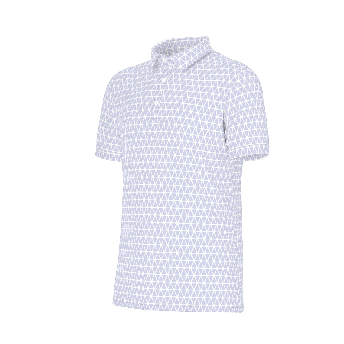 Purple Geo Men's Stretch Collar Polo Shirt