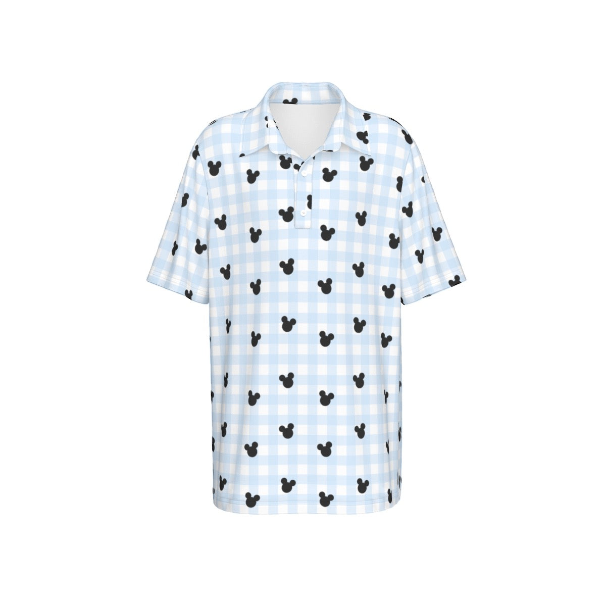 Blue Gingham Boys Polo Collar Jersey |210GSM