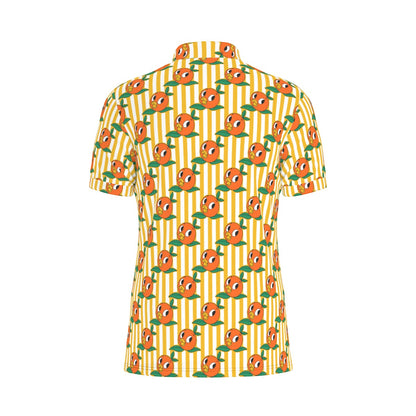 Striped Birdie Men's Stretch Collar Polo Shirt