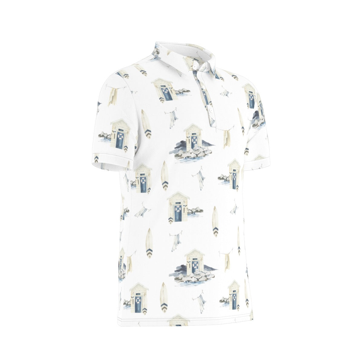 Beach Houses & Boards Men's Stretch Collar Polo Shirt