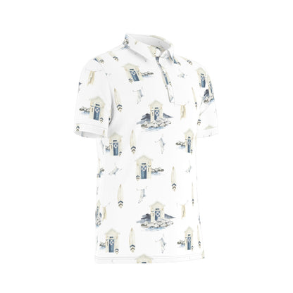 Beach Houses & Boards Men's Stretch Collar Polo Shirt