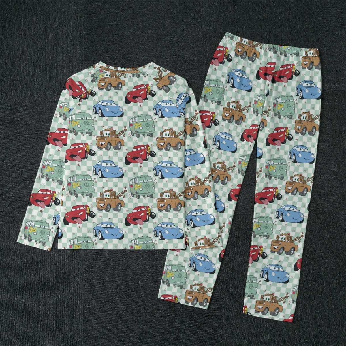 Cars Men's Raglan Sleeve Pajamas With Wide Ankles