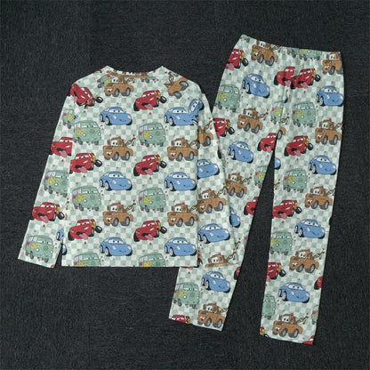 Cars Men's Raglan Sleeve Pajamas With Wide Ankles