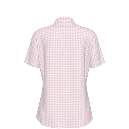 Pink Herringbone Bama Women's Sports Polo Shirt