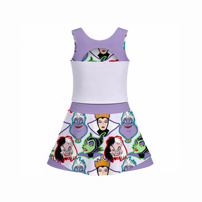 Evil Villains Girl’s Sports Tank & Skort Set