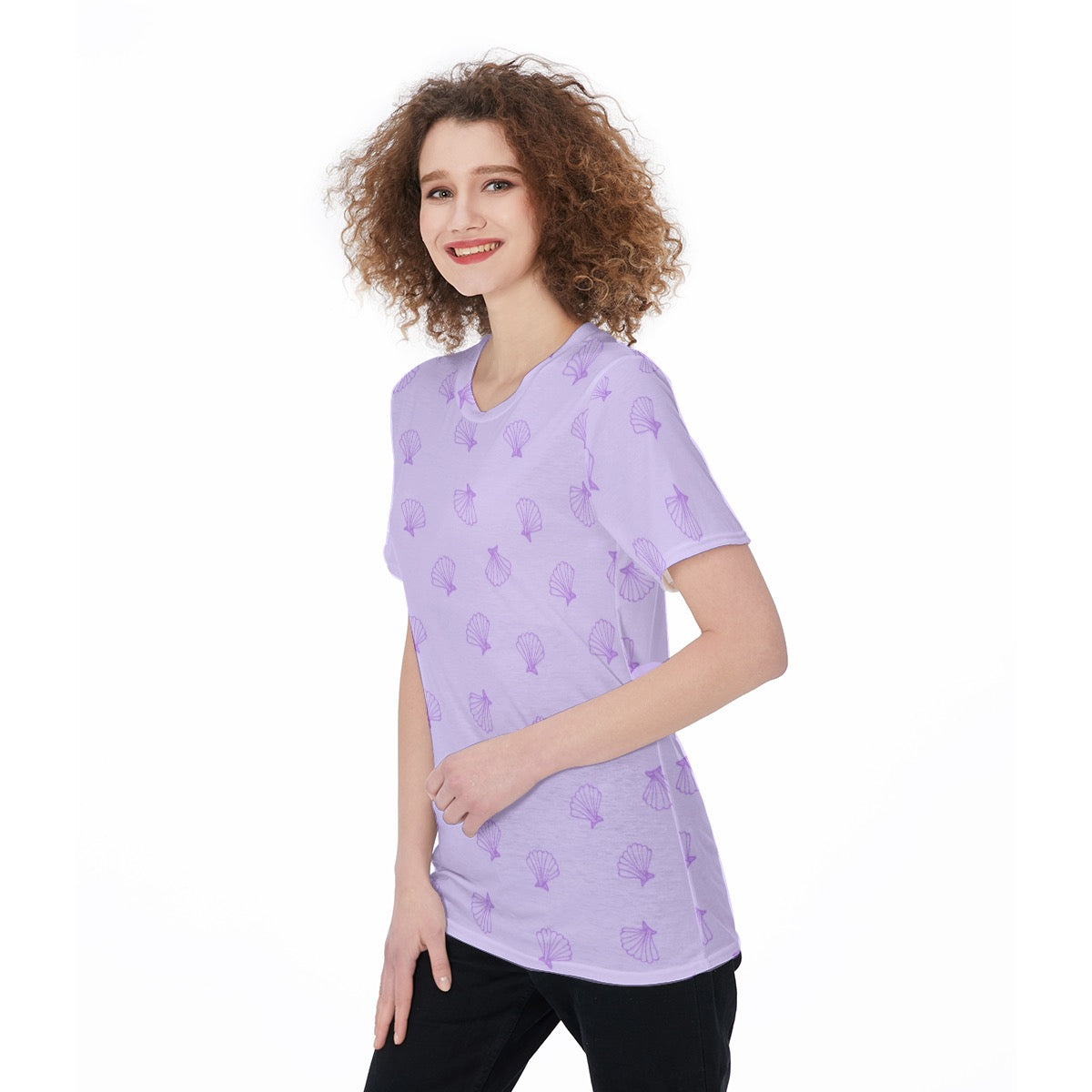 Ariel Bounding Women's Crew Neck T-Shirt|180 GSM Jersey