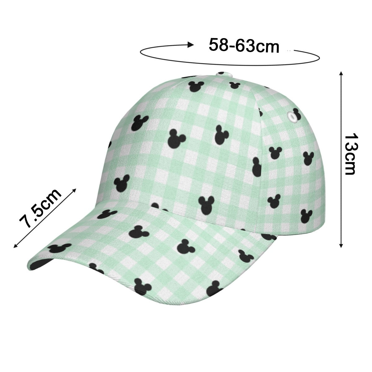 Green Gingham Cap