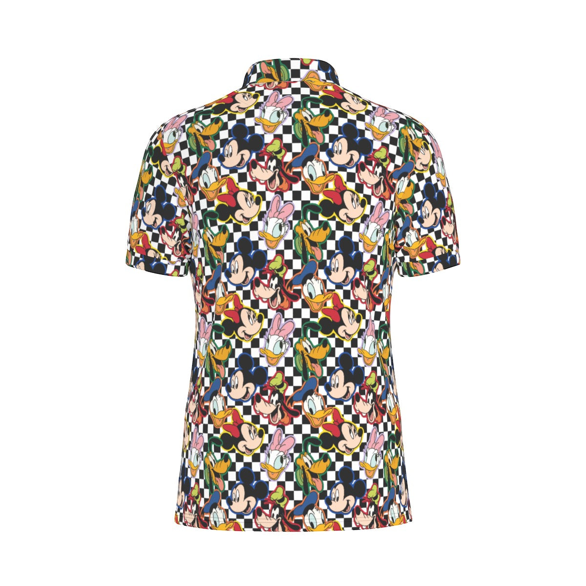 Checkered Friends Men's Stretch Collar Polo Shirt